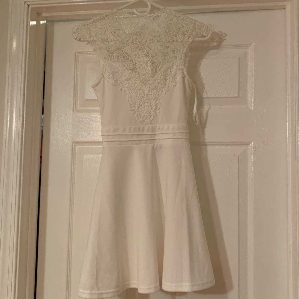 White dress with lace detail